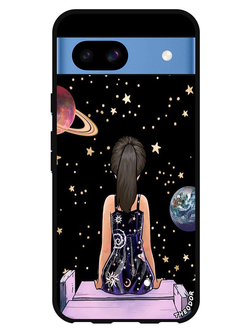 Theodor Protective Case Anti Scratch Shock Proof Bumper Cover For Google Pixel 8a Girl Watching Star - Image 1