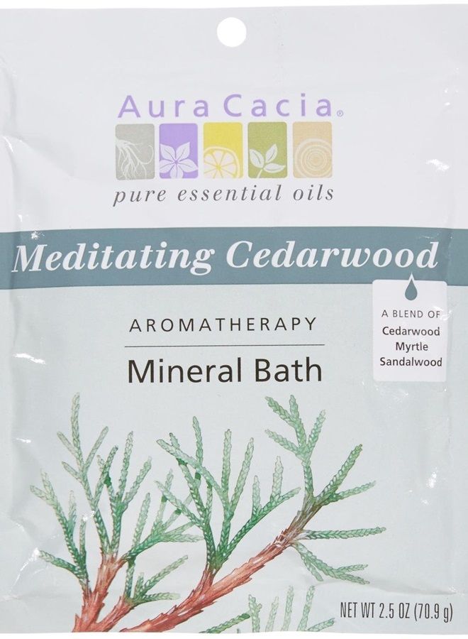 Aura Cacia Aromatherapy Mineral Baths - Meditating Cedarwood- 2.5 oz - Image 1