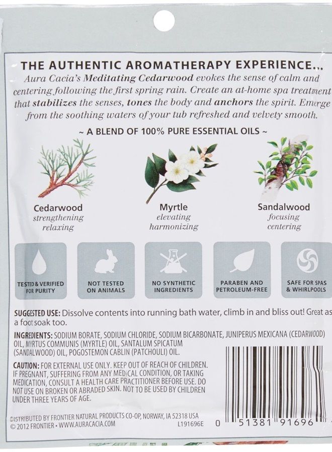 Aura Cacia Aromatherapy Mineral Baths - Meditating Cedarwood- 2.5 oz - Image 2