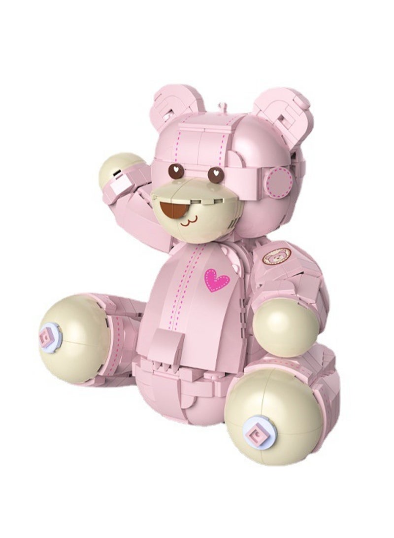 Loquat Teddy Bear Model Set Building Blocks Creative Diy Assembly Simulation Building Assembly Toys Children Adult Home Furnishings - Image 1