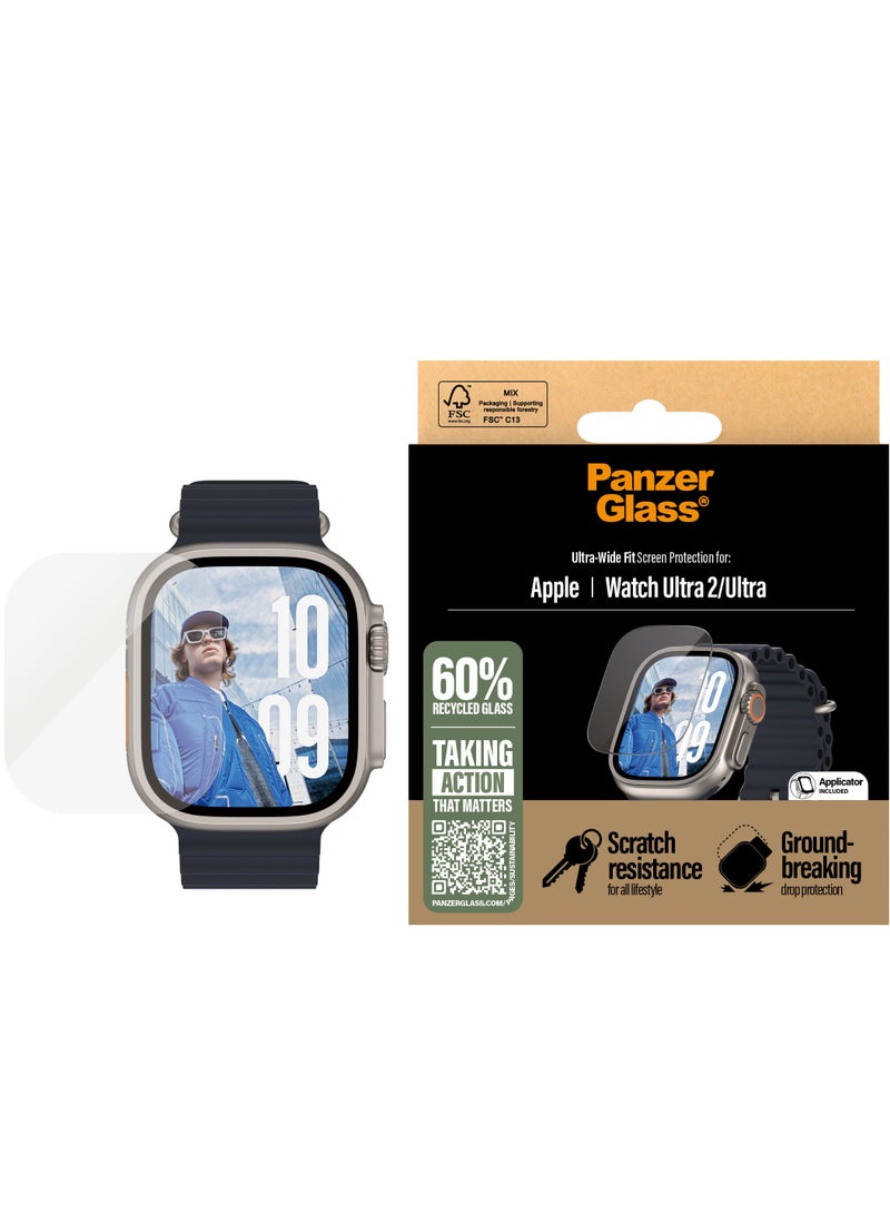 PanzerGlass حماية شاشة PanzerGlass® لساعة آبل ألترا 2 | ملائمة عريضة للغاية - Image 1
