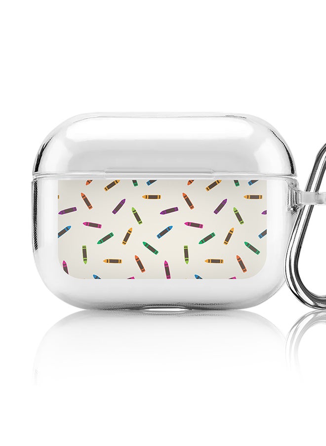 Stylizedd Classic Clear printed Case for Apple AirPods Pro 2nd Generation Thin Transparent Cover [Designed for Apple AirPods Pro 2nd Generation] - Crayon Pary  - Image 1