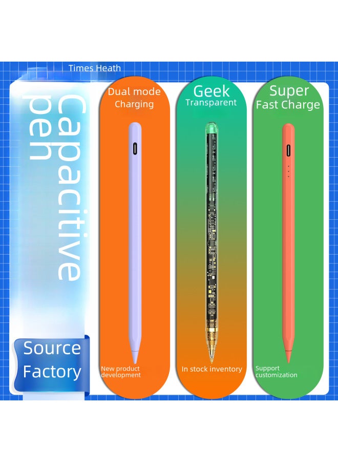 Magnetic Attraction Ipad Capacitive Pen Handwriting Pen Suitable For Android Universal Pencil Fast Charging Touch Control-Color:6WP-KC Super Fast Charging Ipad Special/Tilt Bold/Anti-Misoperation/Bluetooth  - Image 2