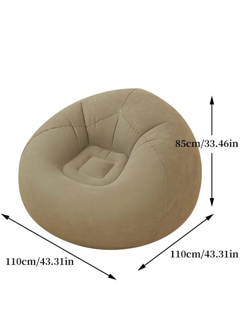 Beauenty Beanless Bag Chairs Inflatable Lounge Chair Blow up Chairs Camping Chairs Inflatable Lazy Sofa Folding Portable Inflatable Chair for Living Room Bedroom Reading Room Ccamping or Picnic  - Image 4