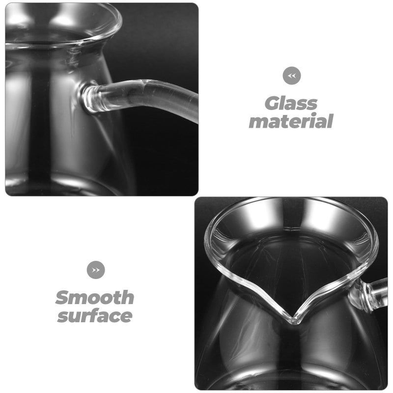 450ml Glass Teapot with Heat Resistant Handle and Lid for Brewing Tea Coffee Milk and Flower Tea - Image 5