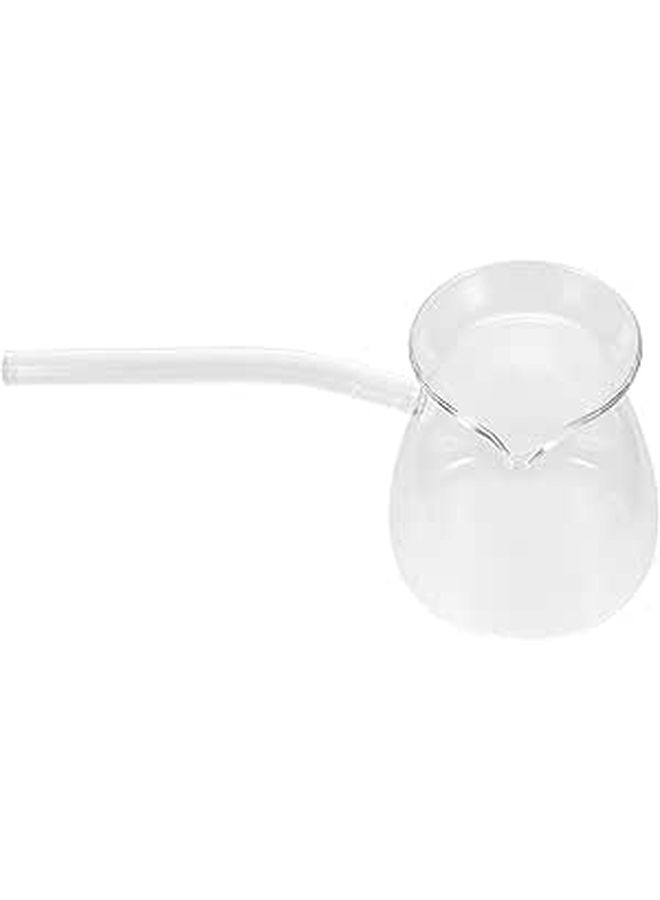 450ml Glass Teapot with Heat Resistant Handle and Lid for Brewing Tea Coffee Milk and Flower Tea - Image 1