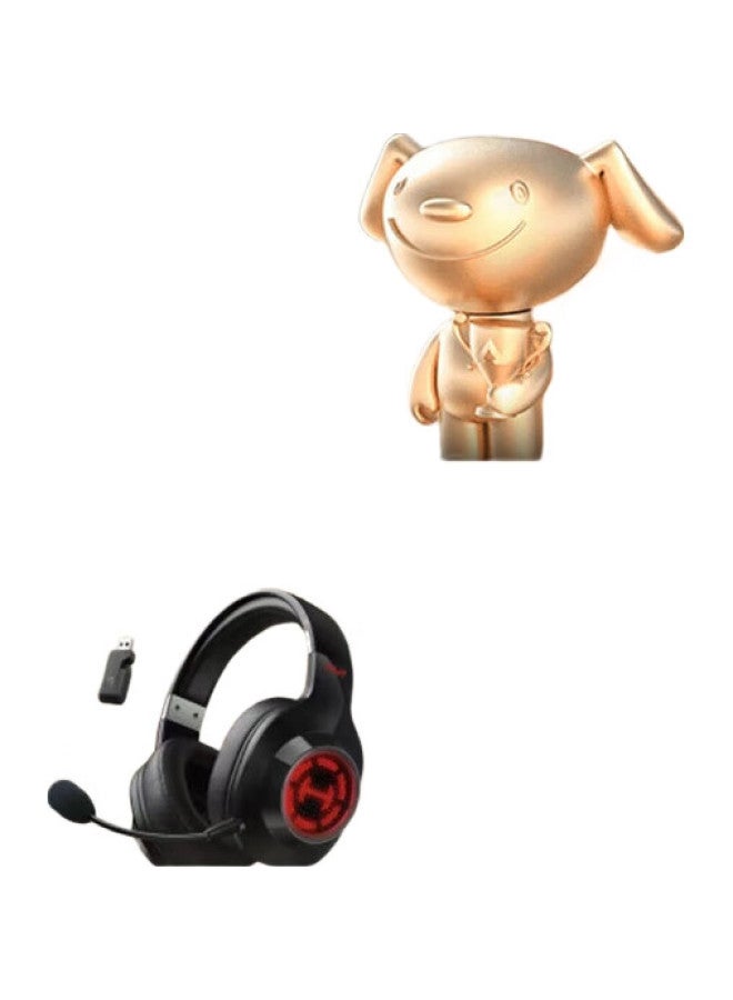 EDIFIER إديفير هيكات G2 النسخة اللاسلكية، سماعة ألعاب فوق الأذن بتقنية 2.4G سلكية بلوتوث بأربعة أوضاع للكمبيوتر، ألعاب إلكترونية لاسلكية FPS، سماعات دلتا مع ميكروفون، سوداء - Image 1