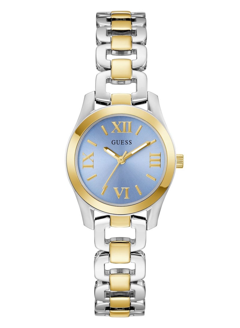 Guess Women Veda Ice Blue Round Quartz stainless steel Bicolour Wristwatch - Image 1