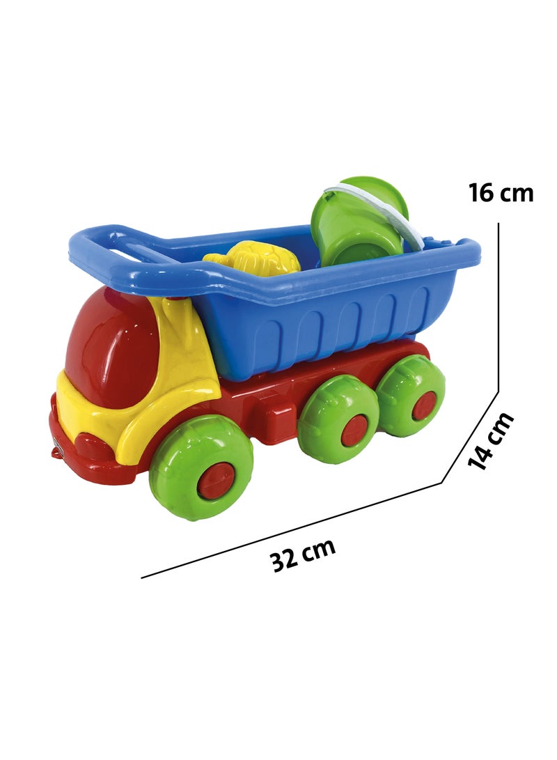 general A special sand truck toy with 6 pieces for shoveling sand on the beach, with several pieces for making sand shapes - Image 2