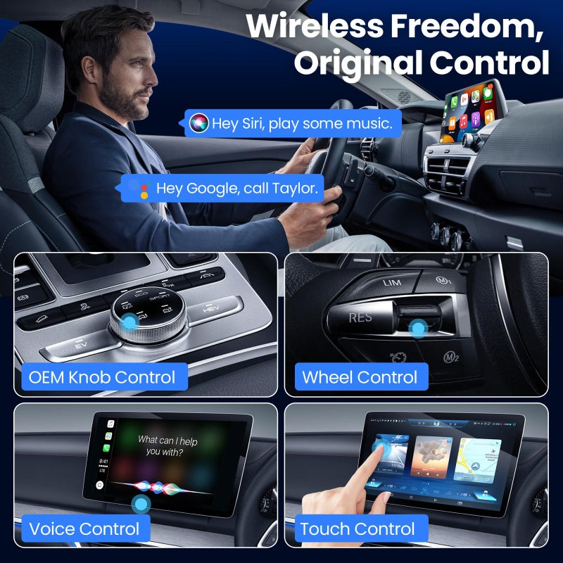YFDUNV Wireless CarPlay Adapter2026 Upgraded â€“ Suitable for Apple iPhone & Android, with Compact Size, Plug-and-Play Convenience, and Fast, Stable Connection for CarPlay & Android Applications - Image 4