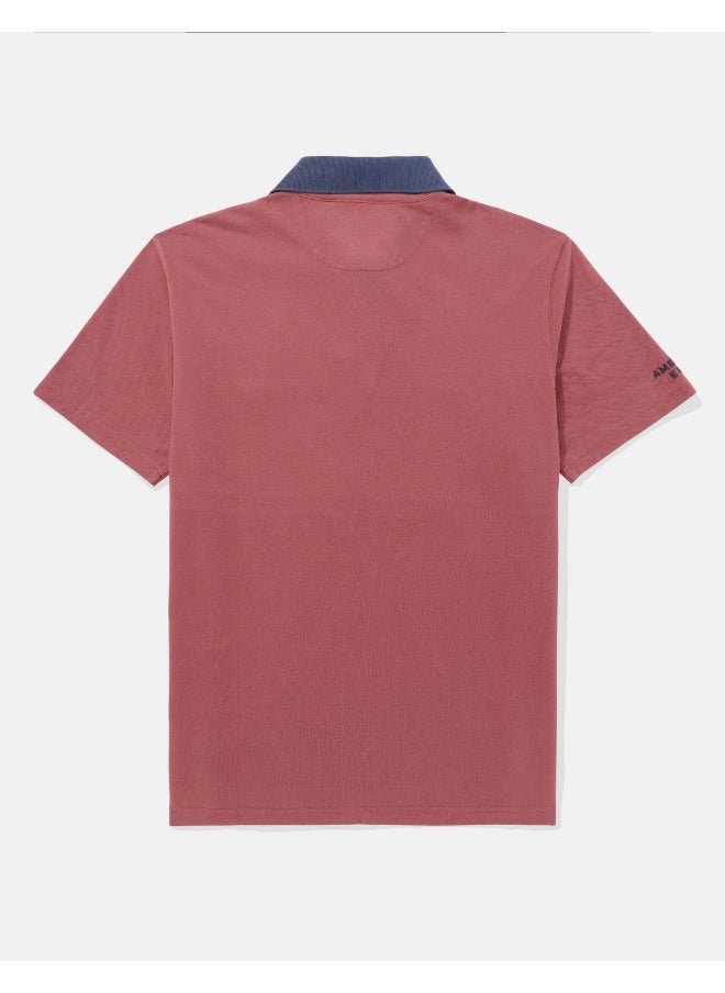American Eagle Colorblock Logo Flex Pique Polo Shirt  - Image 4