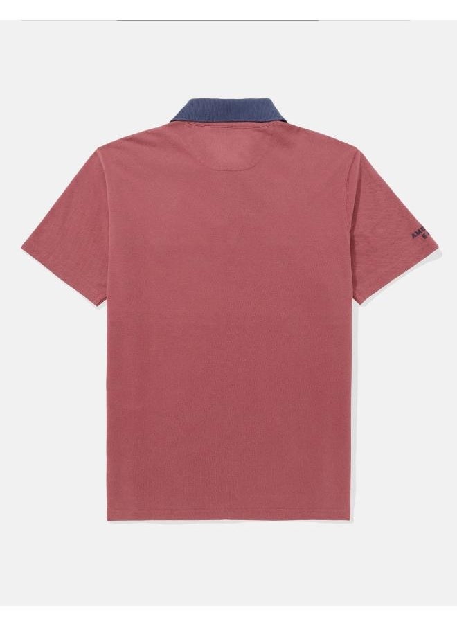 American Eagle Colorblock Logo Flex Pique Polo Shirt  - Image 4