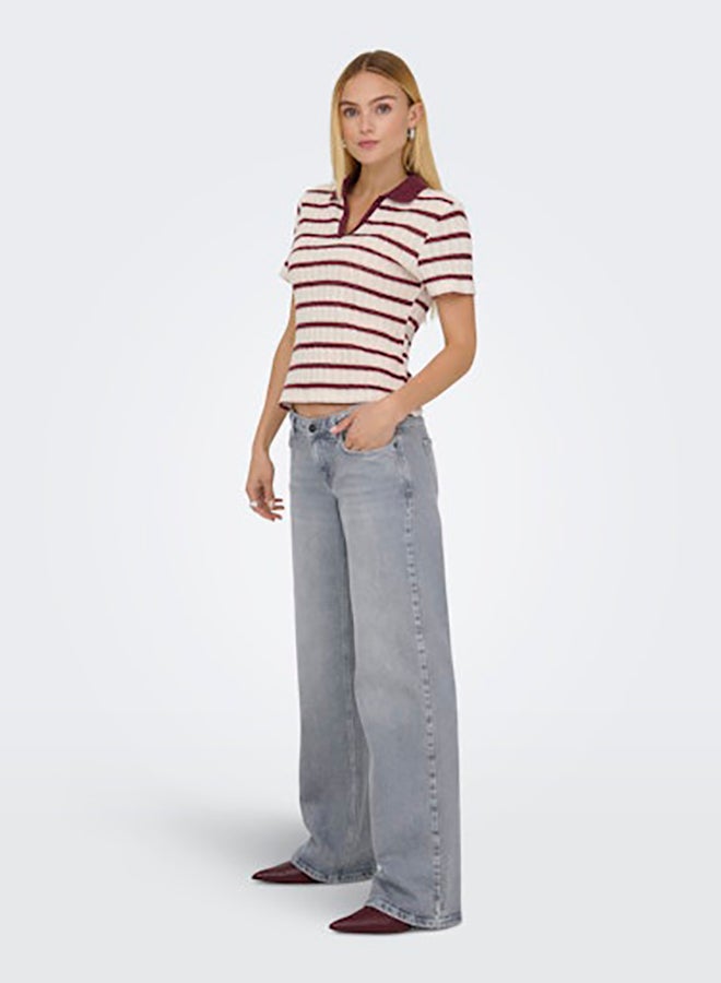 ONLY Onlhalia S/S Collar Top Box Jrs - Image 5