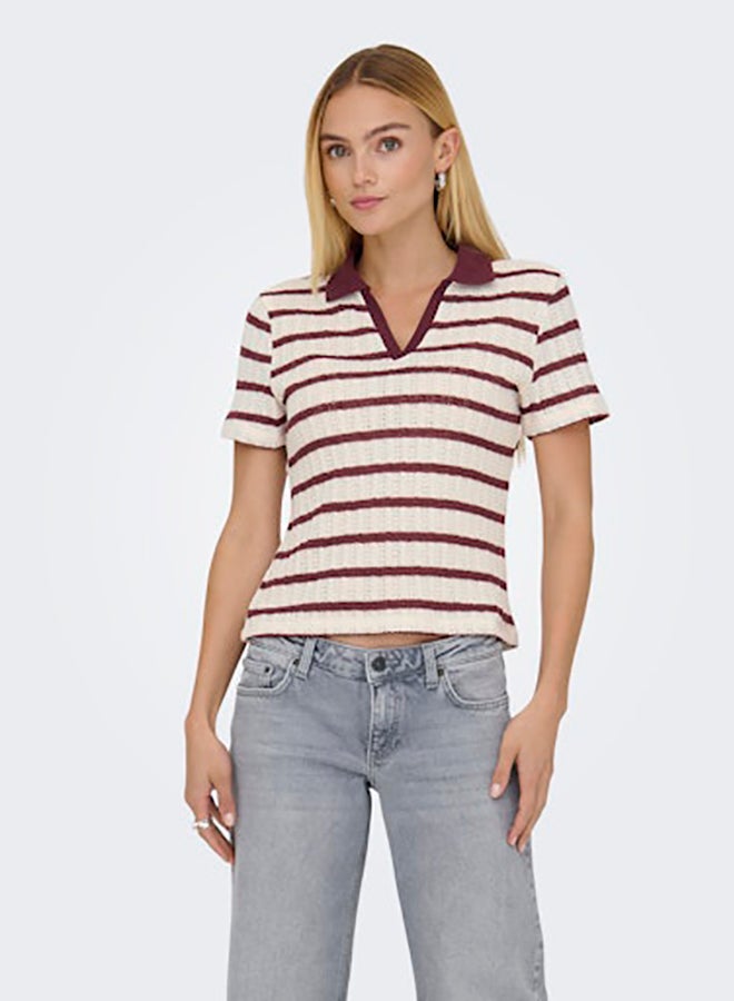 ONLY Onlhalia S/S Collar Top Box Jrs - Image 3