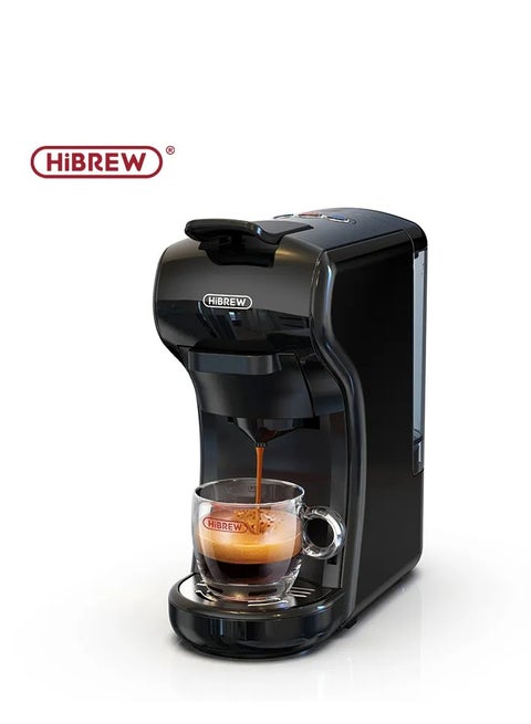 HIBREW H1A - آلة صنع القهوة متعددة 4 في 1 كبسولة اسبريسو كافتيرا 19 بار 1450 واط 600 مل لمسحوق القهوة الكبسولة NES * DG * (أسود)