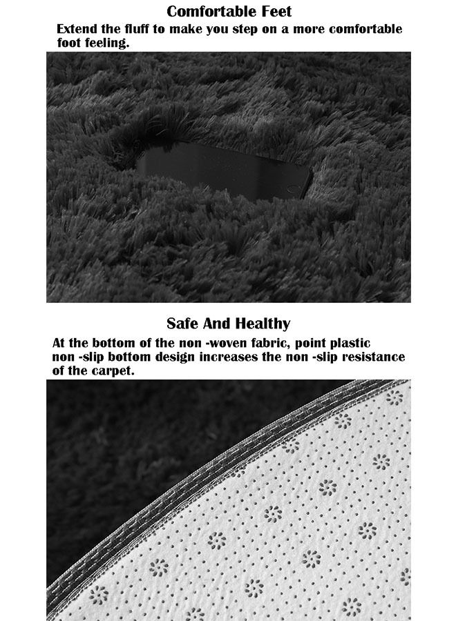 ZCM-HAPPY Upholstery Rug Fluffy Soft Bedroom Round Cushion 100x100cm - Image 3