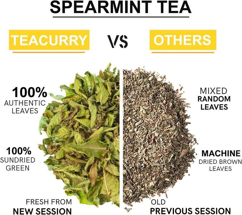 TEACURRY Spearmint Leaf Tea - 30 Tea Bags - Image 4