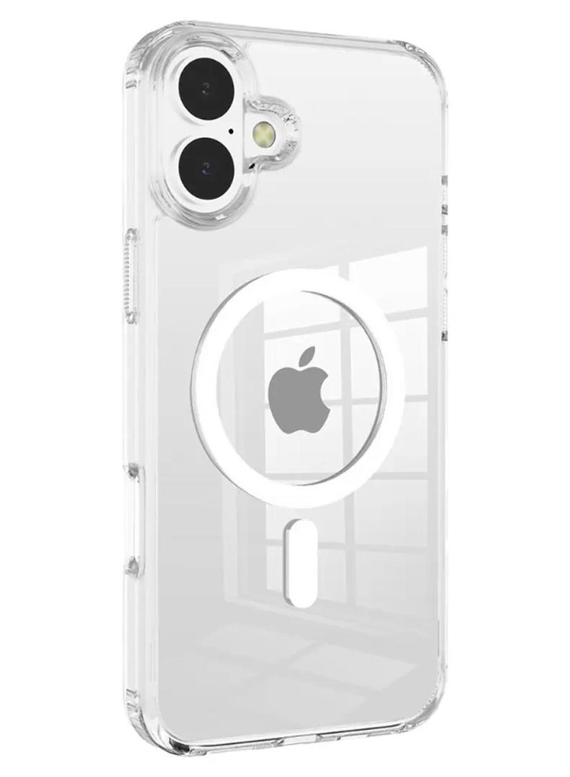 ACLIX Clear Magnetic Case for iPhone 16 Plus, [MagSafe Compatible] Crystal Clear Shockproof Soft TPU Protective Cover, Supports Magnetic Car Mount & Wireless Charging - Image 1