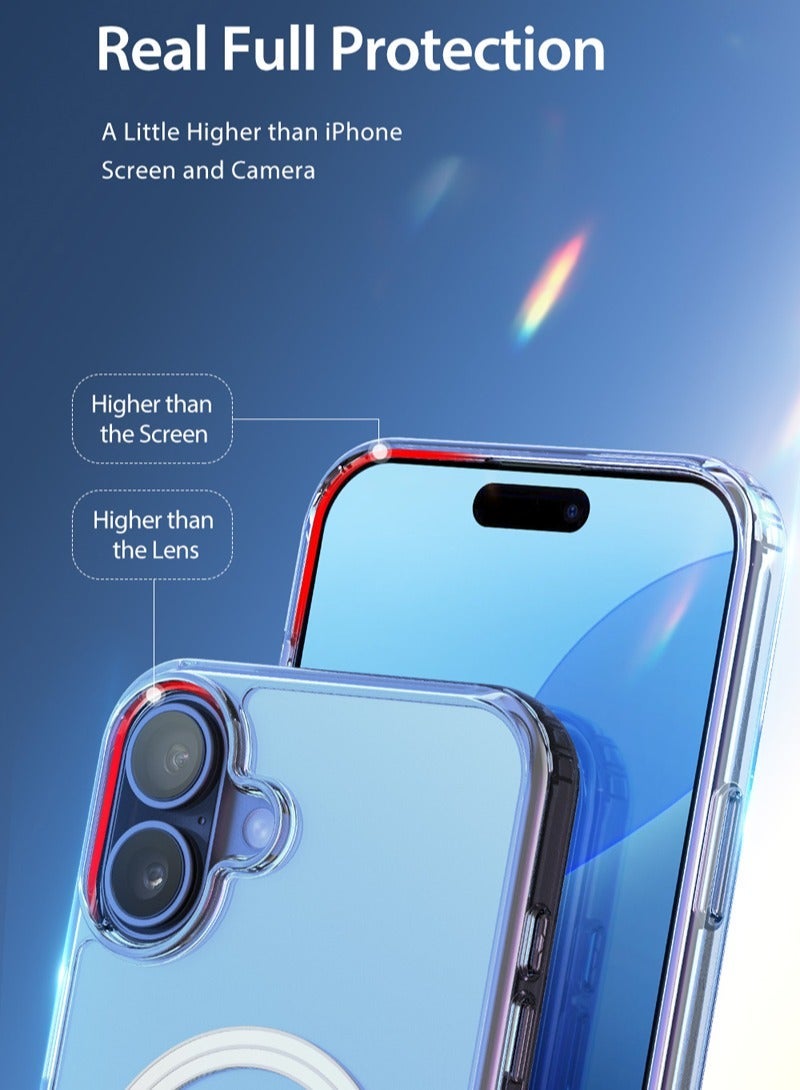 ACLIX Clear Magnetic Case for iPhone 16 Plus, [MagSafe Compatible] Crystal Clear Shockproof Soft TPU Protective Cover, Supports Magnetic Car Mount & Wireless Charging - Image 3