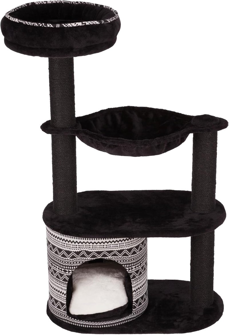 TRIXIE Giada Cat Tower Scratching Post Condo with Removable Cushion Hammock Top Platform Bed 2866 LBS - Image 1