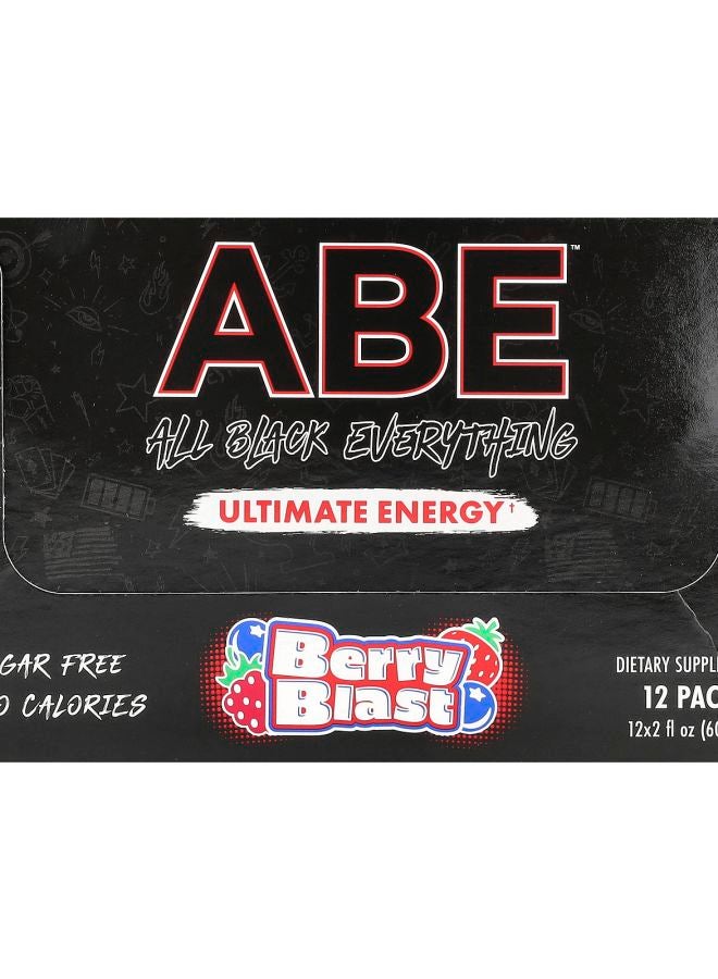 Abe Ultimate Energy Berry Blast  12 Pack 2 fl oz (60 ml) Each - Image 1