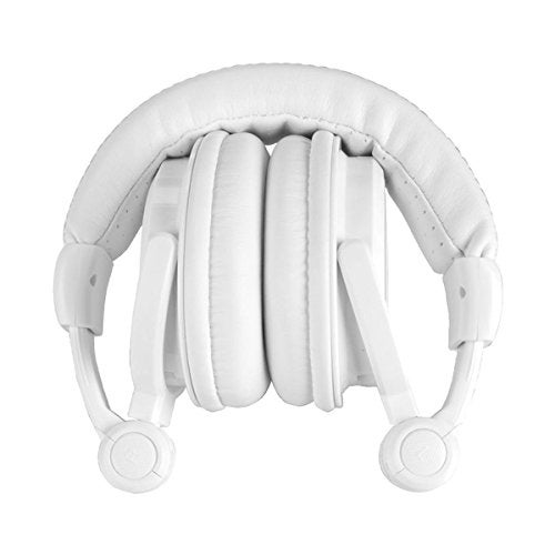 MX DJ Headphones – Foldable Over-Ear Professional Studio Monitor Headphones with 3.5mm Stereo Plug & 6.3mm Gold-Plated Adapter for DJ Mixing, Monitoring, and Recording (White) - Image 2