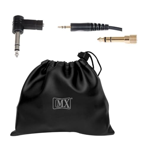 MX DJ Headphones – Foldable Over-Ear Professional Studio Monitor Headphones with 3.5mm Stereo Plug & 6.3mm Gold-Plated Adapter for DJ Mixing, Monitoring, and Recording (White) - Image 4