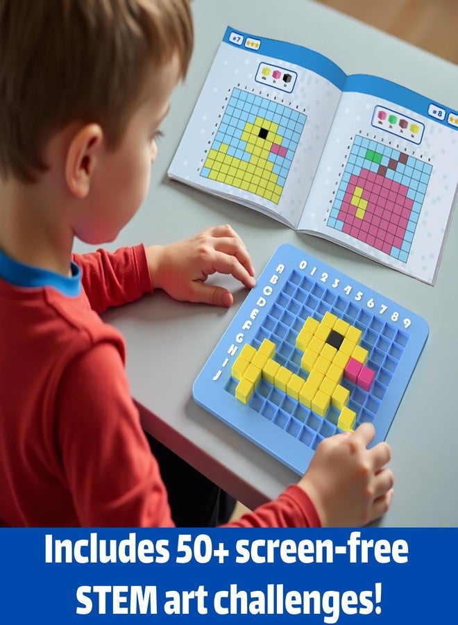 CYOEST STEM Toys Pixel Art Kit for Kids - Arts and Crafts for Boys & Girls - Educational Science Kits & STEM Activities for Kids Ages 5-8-12 Gifts for 5, 6, 7, 8, 9, 10 Year Old - Brain Teasers Toy (Medium) - Image 2