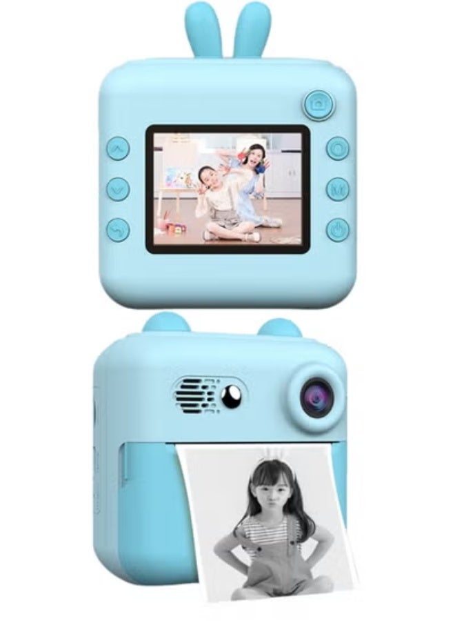 Generic Instant Print Camera for Kids - 1080P HD, 48MP, Bluetooth, Free App, Fun Filters, Gift for Boys and Girls - Camera for Kids 3-12 yo - Blue  - Image 1