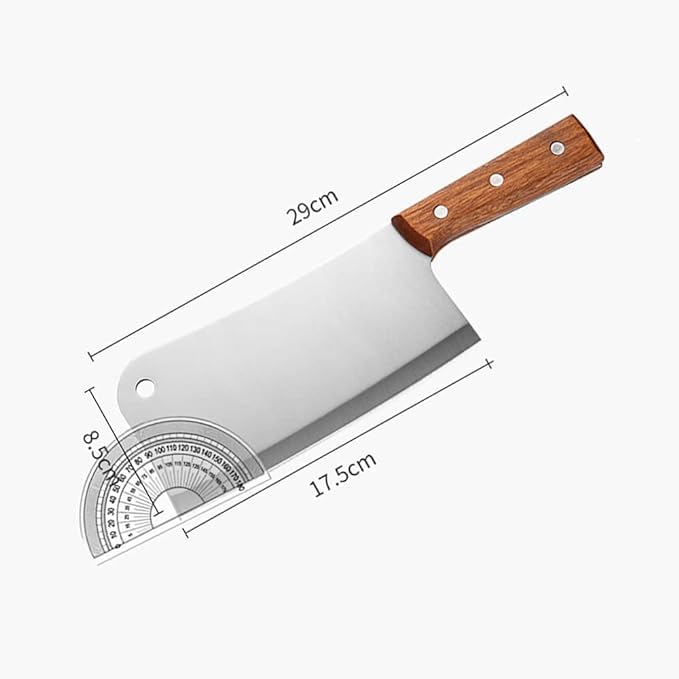 LYBAA سكاكين LYBAA المصنوعة من الفولاذ المقاوم للصدأ سكاكين مطبخ احترافية قاطع اللحم والخضار سكين تقطيع مقبض كامل للمنزل والمطعم عبوة من 1 - Image 2
