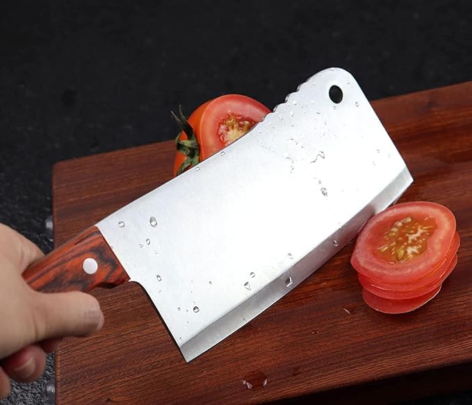 LYBAA سكاكين LYBAA المصنوعة من الفولاذ المقاوم للصدأ سكاكين مطبخ احترافية قاطع اللحم والخضار سكين تقطيع مقبض كامل للمنزل والمطعم عبوة من 1 - Image 4