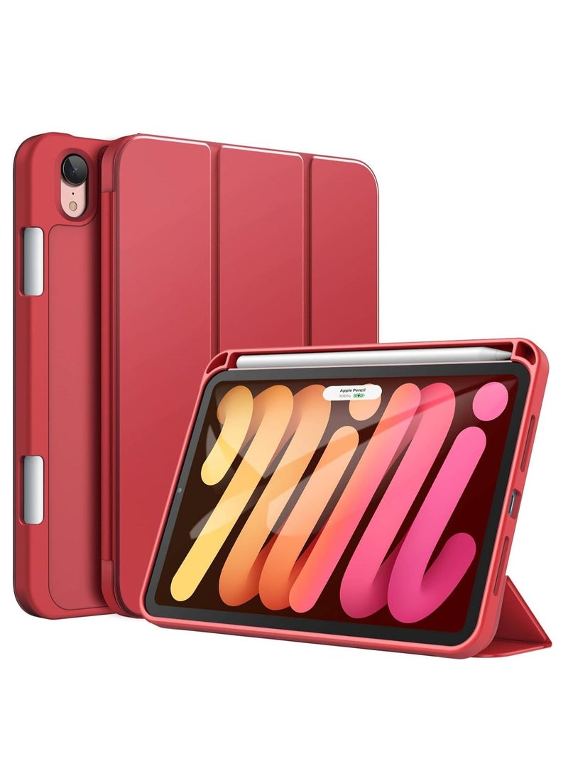 JAJEEK NEW Smart Case with Pencil Holder Compatible with iPad Mini 6, Trifold Stand Smart Case with Soft TPU Back, Auto Wake/Sleep, Dust Proof & Anti-Fingerprint, Heavy Duty Protection - Image 1