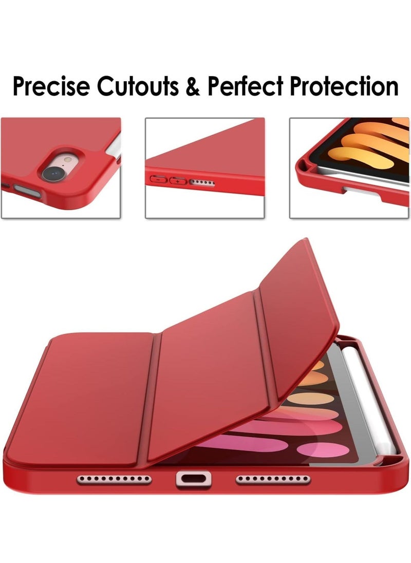 JAJEEK NEW Smart Case with Pencil Holder Compatible with iPad Mini 6, Trifold Stand Smart Case with Soft TPU Back, Auto Wake/Sleep, Dust Proof & Anti-Fingerprint, Heavy Duty Protection - Image 3