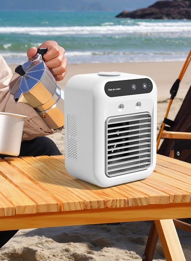 عام مروحة تبريد محمولة مروحة تكييف هواء رذاذ ترطيب مروحة سطح المكتب - Image 2