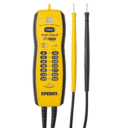 Sperry Instruments VC61000 Volt Check Voltage & Continuity Tester, Black & Yellow - Image 3