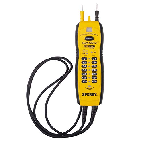 Sperry Instruments VC61000 Volt Check Voltage & Continuity Tester, Black & Yellow - Image 1