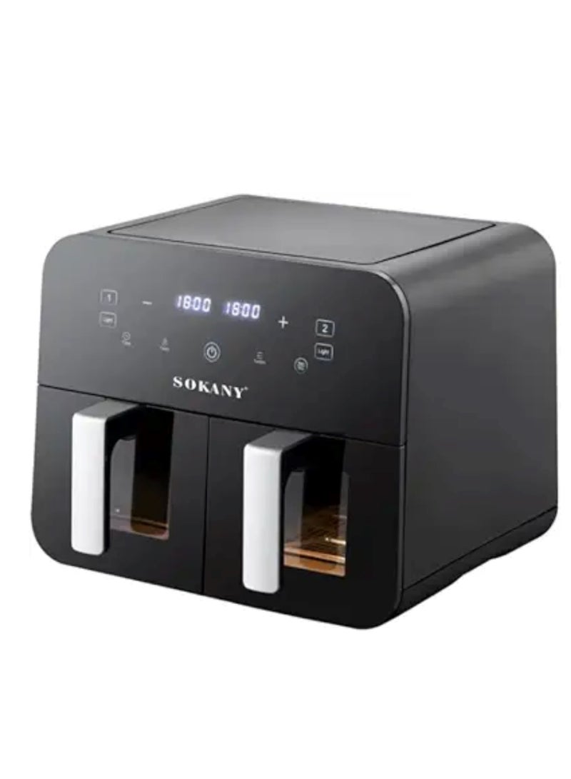 سوكاني مقلاة هوائية ببابين 10 لتر 2400 وات SK-10005 اسود من سوكاني