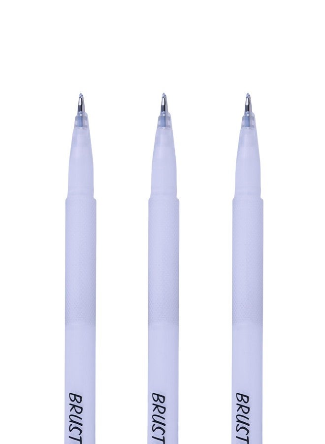 BRUSTRO White Gel Pen | Tip size -1 mm|Pack of 3 | Ideal for Students and Adults, Drawing, Mandala Arts, Students, Office Use, Writing, Pen Set - Image 4