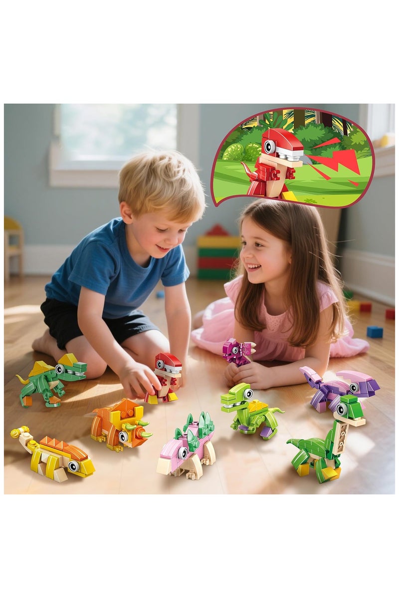 ACYYH Dinosaur Building Blocks Set, 12-in-1 Buildable Dinosaur Figures, Educational Construction Toy - Image 4