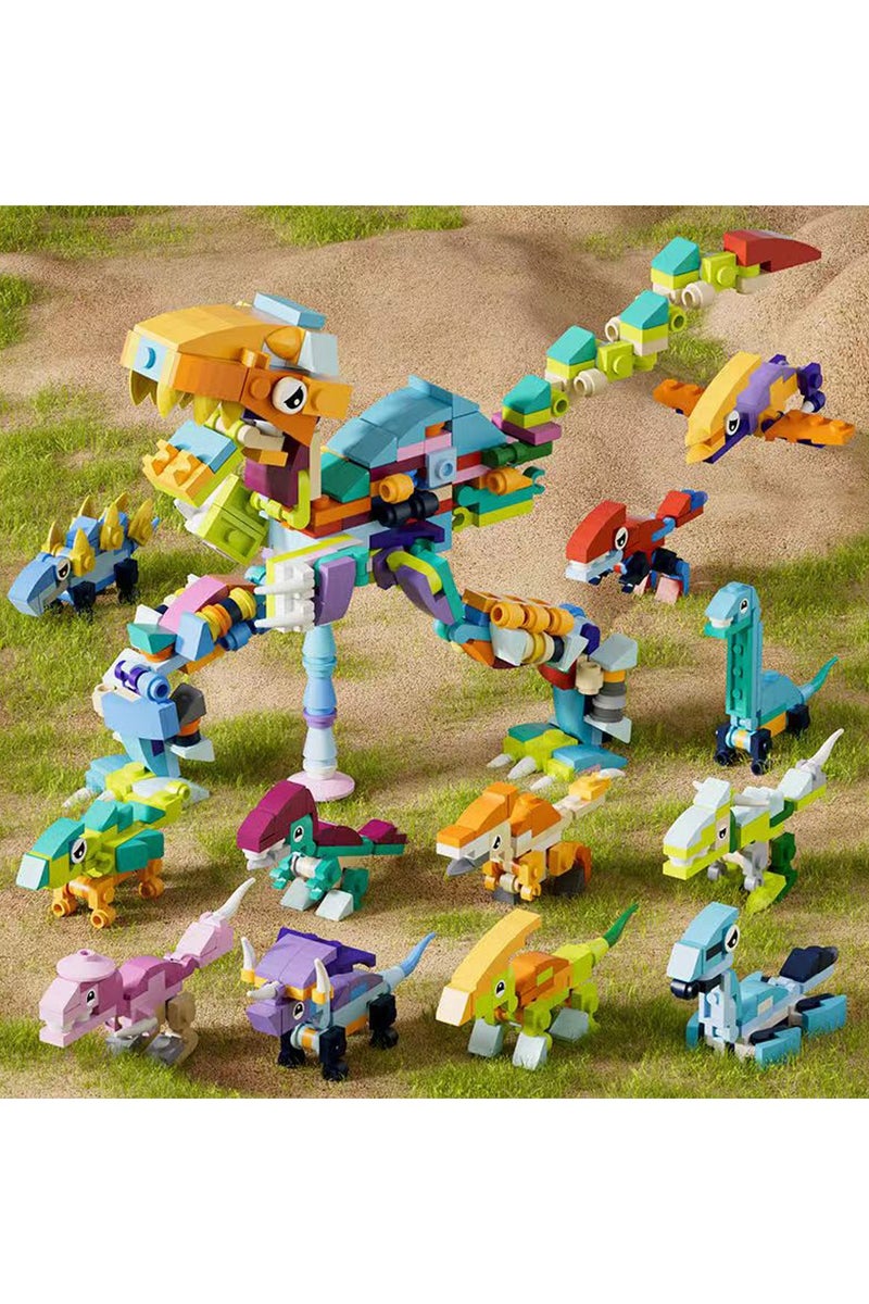 ACYYH Dinosaur Building Blocks Set, 12-in-1 Buildable Dinosaur Figures, Educational Construction Toy - Image 5