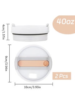 Generic Tumbler Lids for Stanley Tumbler 40 oz, 2 Pack Reusable Spill, Proof Splash Resistant, Replacement Lids Cover, Fit for Stanley and other Tumbler 40 oz, Pink  - Image 5