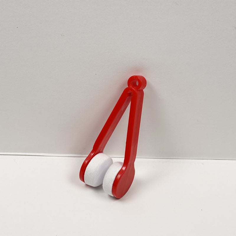 Generic Multi-Function Portable Glasses Wipe with Brush positive red 