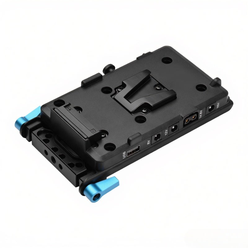 V Mount V-lock Battery Plate Adapter with 15mm Dual Hole Rod Clamp NP-FZ100 Dummy Battery Replacement for Sony A7Ⅲ A7RⅢ A9 A7R Ⅳ A6600 Camera Video Light Monitor Audio Recorder Microphone - Image 5