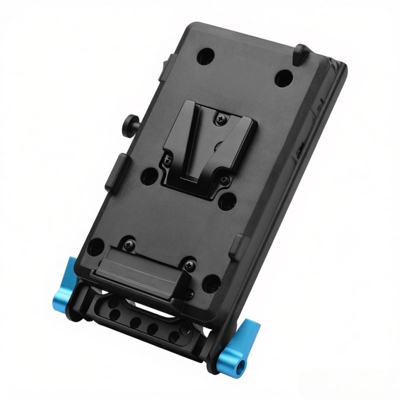 V Mount V-lock Battery Plate Adapter with 15mm Dual Hole Rod Clamp NP-FZ100 Dummy Battery Replacement for Sony A7Ⅲ A7RⅢ A9 A7R Ⅳ A6600 Camera Video Light Monitor Audio Recorder Microphone - Image 3