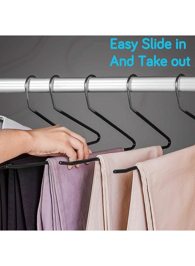 ROLLYWARE ROLLYWARE Heavy Duty Metal Pants Hangers, Jean Hangers for Closet, Open Ended Clothes Hanger for Pant Slack Trouser Scarf, Space Saving, Non Slip (20)  - Image 2