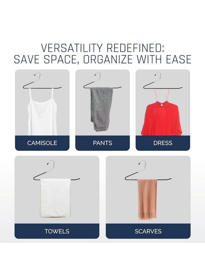 ROLLYWARE ROLLYWARE Heavy Duty Metal Pants Hangers, Jean Hangers for Closet, Open Ended Clothes Hanger for Pant Slack Trouser Scarf, Space Saving, Non Slip (20)  - Image 5
