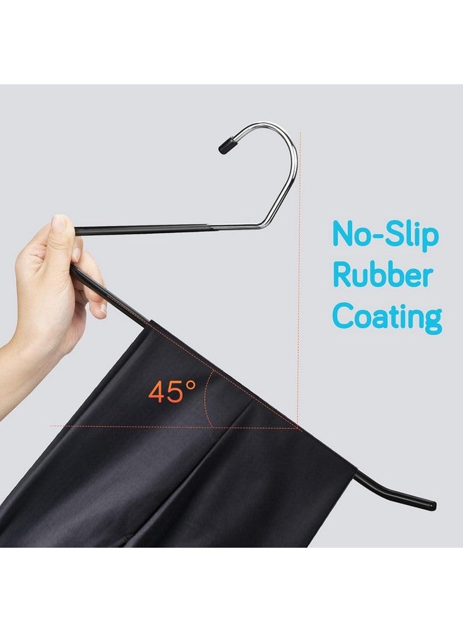 ROLLYWARE ROLLYWARE Heavy Duty Metal Pants Hangers, Jean Hangers for Closet, Open Ended Clothes Hanger for Pant Slack Trouser Scarf, Space Saving, Non Slip (20)  - Image 3