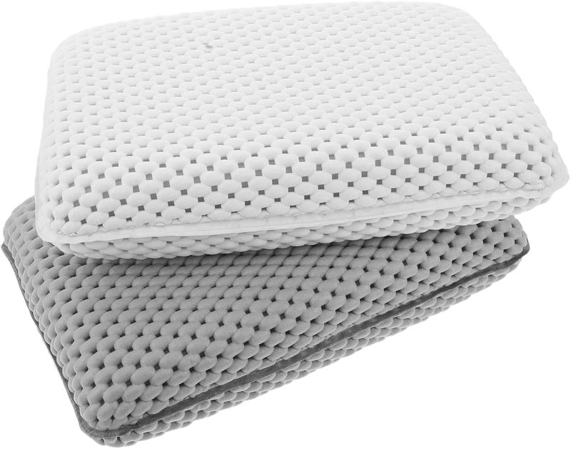 2pcs Foam Bath Tub Pillow with Suction Cups Non-Slip Bath Cushion Neck and Back Headrest for Spa Relaxing Soaks in Bathtub and Swimming Pool - Image 1