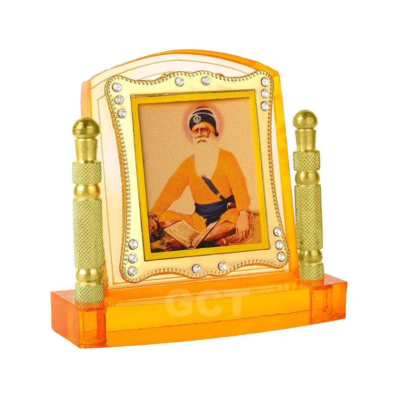 GCT Baba Deep Singh Ji (J001-6-A) Sikh Religious Acrylic Frame for Car Dashboard (L*B*H- 3.3 x 1.2 x 3.3 Inches) - Image 3