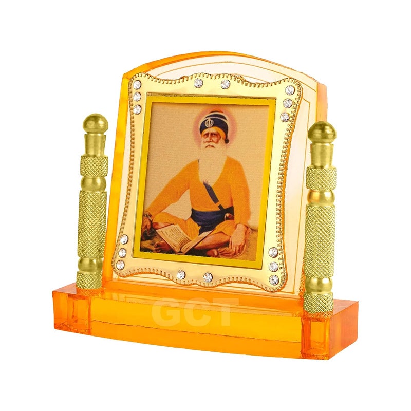 GCT Baba Deep Singh Ji (J001-6-A) Sikh Religious Acrylic Frame for Car Dashboard (L*B*H- 3.3 x 1.2 x 3.3 Inches) - Image 4